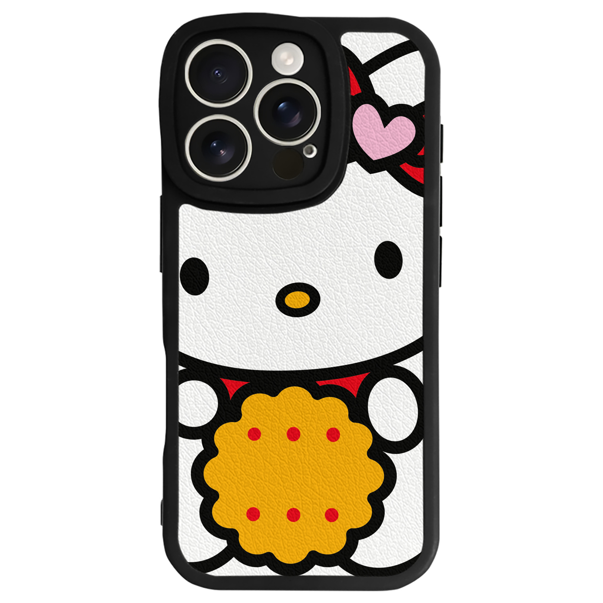 （画像用） Hello Kitty ハローキティ 【iPhone 16シリーズ対応】シリコンスマホケース（レザー調） 材質：シリコン